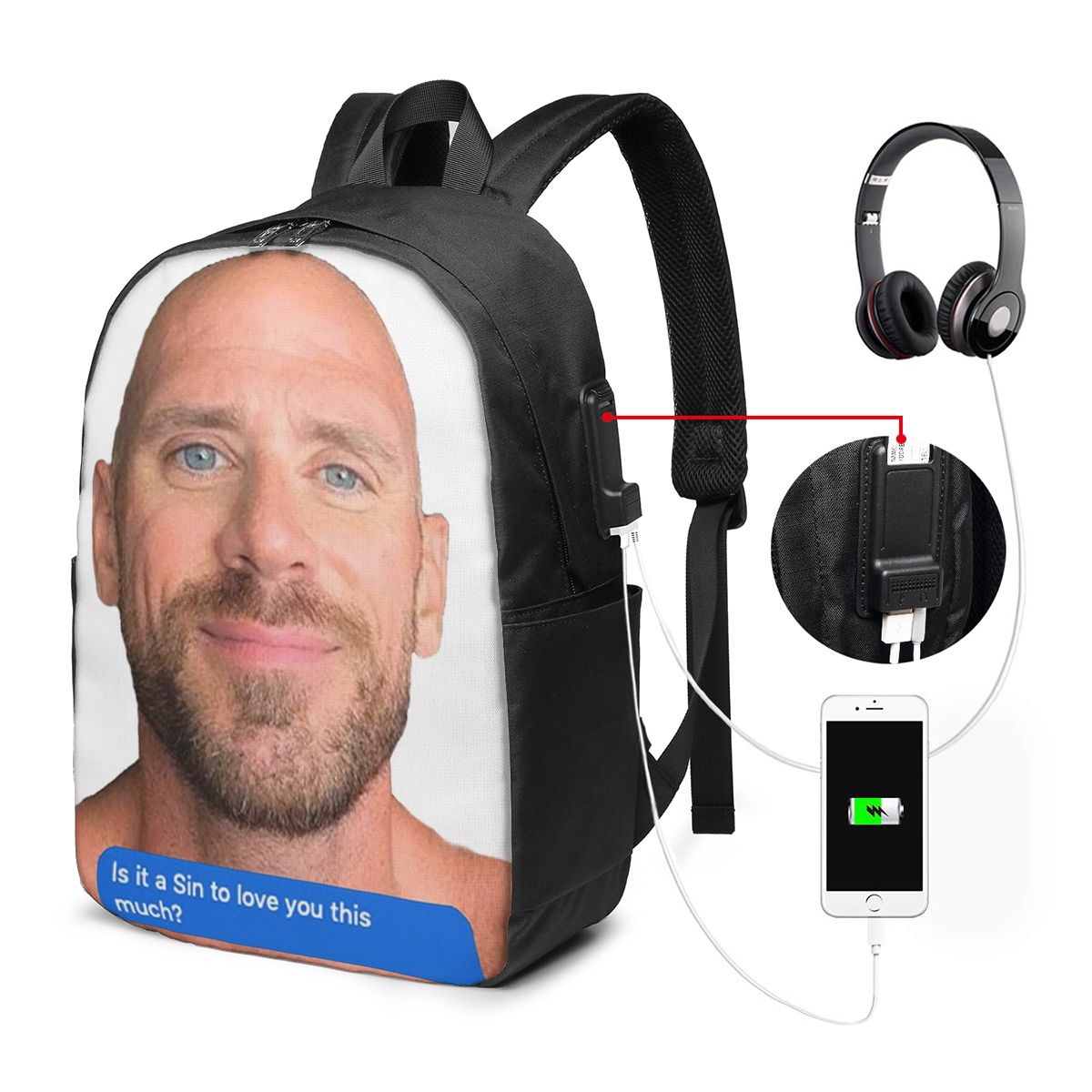 Johnny Sins Flirty Text Bubble - Laptop Bag review and price