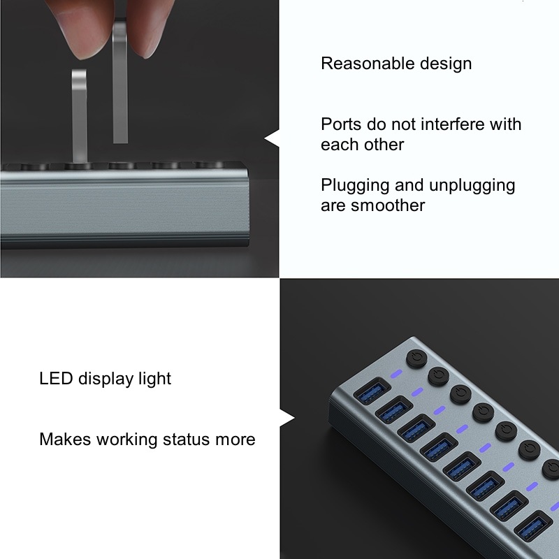 USB 3.0 Hub with 10 Ports High - Usb Hub review and price